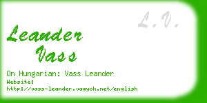 leander vass business card